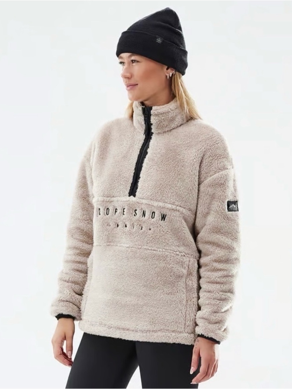 DOPE Snow Pile W Fleece Sweater Sweatshirt Pullover In Sand Women’s Size Small
